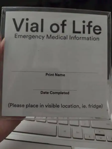 bay alarm vial of life sign