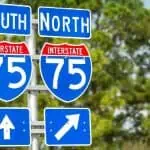 I75 North and South directional signs