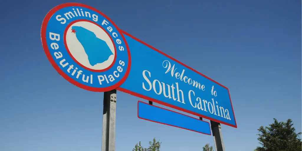 welcome to south carolina road sign